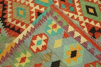 Afghan Maimana Kilim coloré 294x204 tapis tissé à la main 200x290 artisanat salle de l'Orient 5