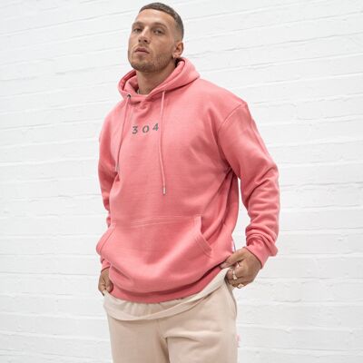 304 Mens Core One Hundred Hoodie Dusty Pink