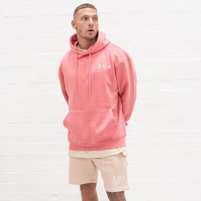 304 Mens Core One Hundred Stamp Hoodie Dusty Pink