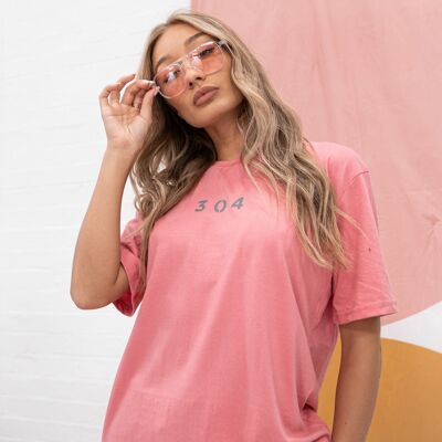 304 Womens Core One Hundred Relaxed Fit T Shirt Dusty Pink