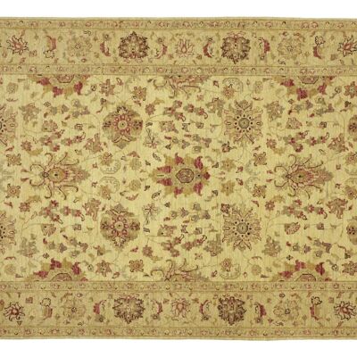 Afghan Chobi Ziegler 232x174 tappeto annodato a mano 170x230 beige floreale pelo corto Orient