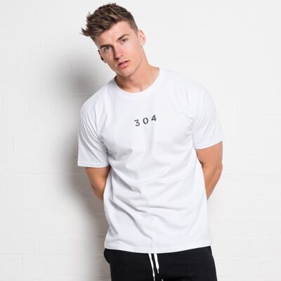 304 Mens Rainbow Reflective Logo T-shirt White