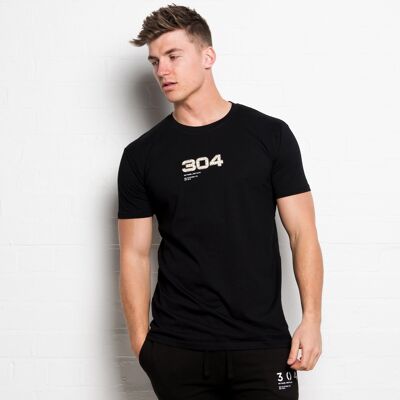 304 Mens Remix Stamp Black T-shirt