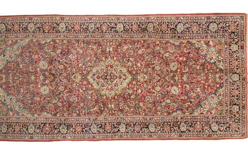 Perser Perserteppich Antik 590x299 Handgeknüpft Teppich 300x590 Mehrfarbig Orientalisch