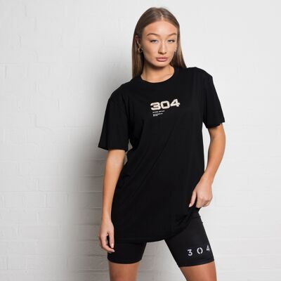 304 Womens Remix Stamp Black T-shirt