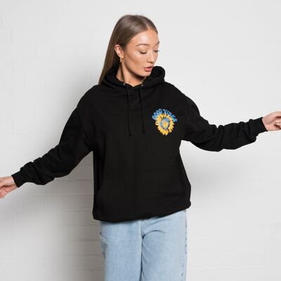 304 Womens Good Vibes Black Hoodie