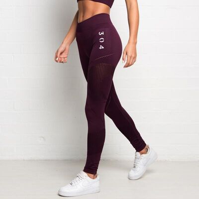 304 Active 3D Seamless Reveal Legging Maroon