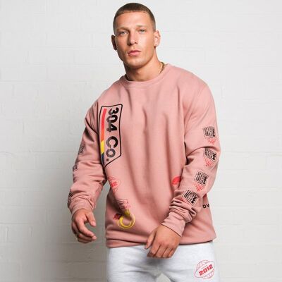 304 Mens Retro Dusty Pink Sweatshirt