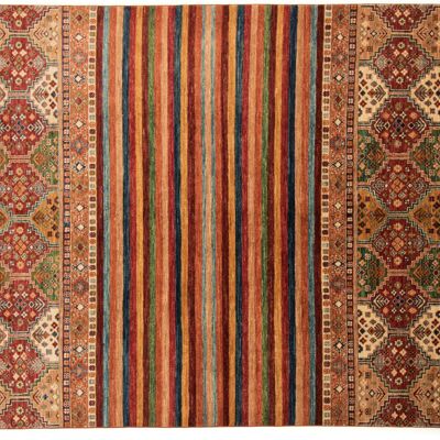 Afghan Chobi Ziegler Khorjeen 274x203 Handgeknüpft Teppich 200x270 Mehrfarbig Linien