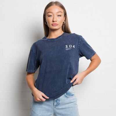 304 Womens Stone Wash Summer T-Shirt Blue