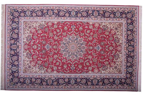 Perser Isfahan 316x208 Handgeknüpft Teppich 210x320 Mehrfarbig Orientalisch Kurzflor