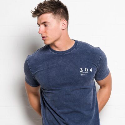 304 Mens Stone Wash T-Shirt Blue