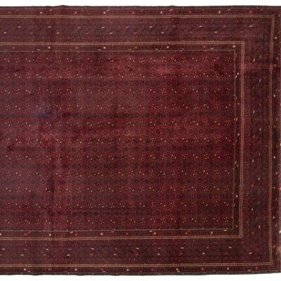Afghan Orientteppich 375x301 Handgeknüpft Teppich 300x380 Rot Orientalisch Kurzflor