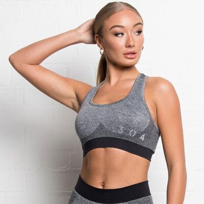 304 Active Seamless Sports Bra Charcoal
