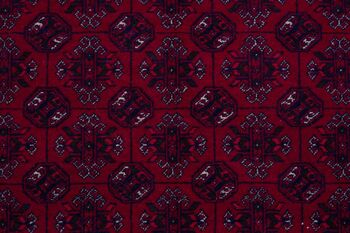 Tapis oriental afghan 281x200 tapis noué main 200x280 motif géométrique rouge 5