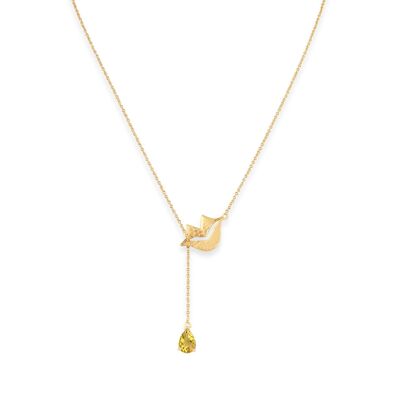 Collier chaîne HÉRA avec citrine