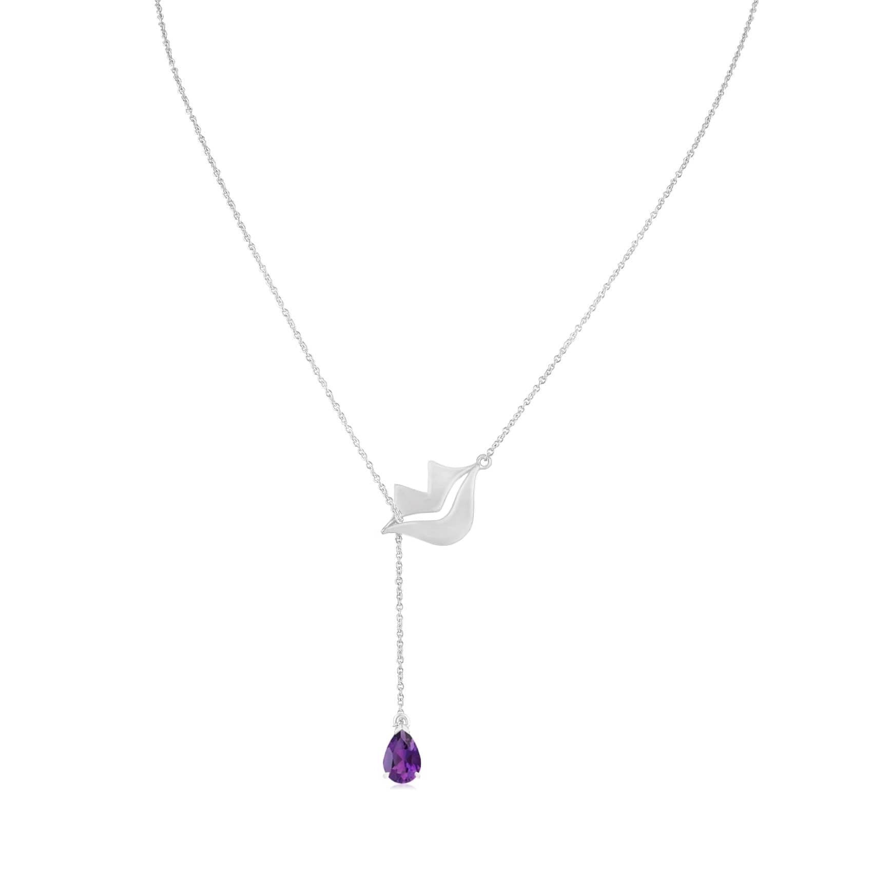 Collana HÉRA a catena in ottone con Ametista