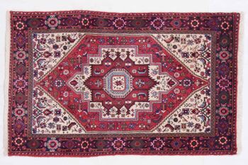 Tapis persan Qultug 120x76 noué main 80x120 tapis oriental rouge à poils courts d'Orient 1