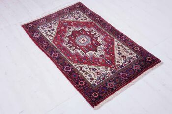 Tapis persan Qultug 120x76 noué main 80x120 tapis oriental rouge à poils courts d'Orient 4