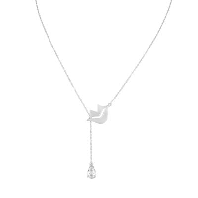 HERA chain necklace in brass with Zirconium