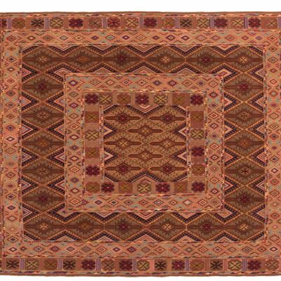 Afghan Mushwani Kilim 167x139 Hand-Woven Carpet 140x170 Multicolored Oriental