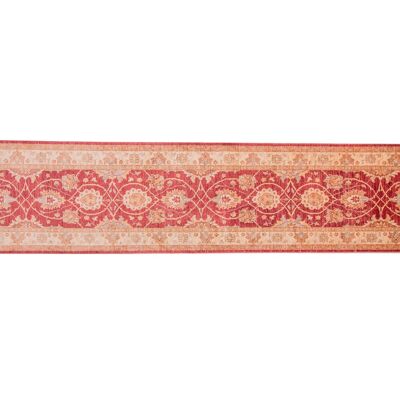 Afghan Chobi Ziegler 436x82 tappeto annodato a mano 80x440 runner rosso orientale