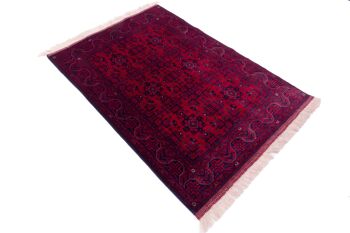 Tapis Afghan Belgique Khal Mohammadi 147x102 noué main 100x150 Marron Géométrique 3