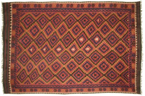 Afghan Maimana Kelim 299x204 Handgewebt Teppich 200x300 Mehrfarbig Orientalisch