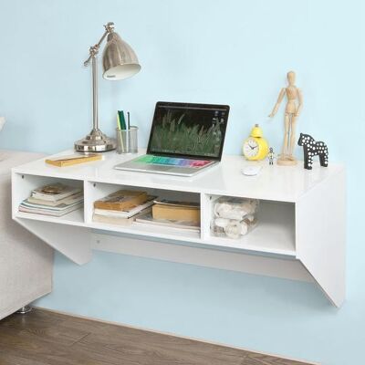 Bureau - Bureautafel - 3 compartimenten - Wandmontage - 82x60x39 cm