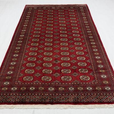 Pakistan Buchara 247x157 Handgeknüpft Teppich 160x250 Rot Orientalisch Kurzflor Orient