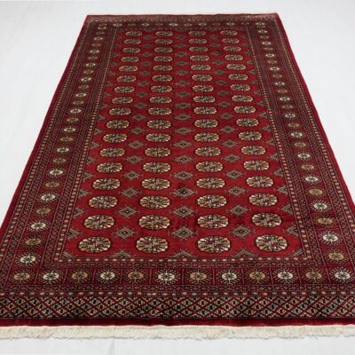 Pakistan Buchara 247x157 Handgeknüpft Teppich 160x250 Rot Orientalisch Kurzflor Orient