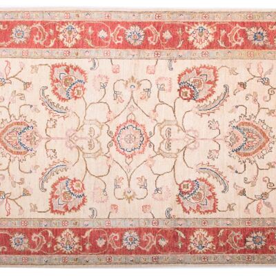 Afgano fine Chobi Ziegler 153x103 tappeto annodato a mano 100x150 motivo floreale beige