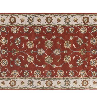 Handmade rug 244x152 hand-tufted handmade 150x240 brown flower pattern