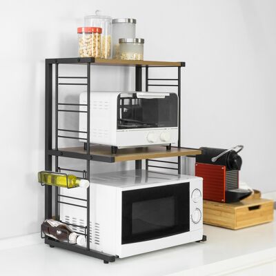 Keukenplank voor magnetron - Flessenrek - Opbergrek - 60x72x36cm
