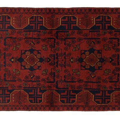 Afghan Khal Mohammadi 120x74 Handgeknüpft Teppich 70x120 Rot Geometrisch Muster