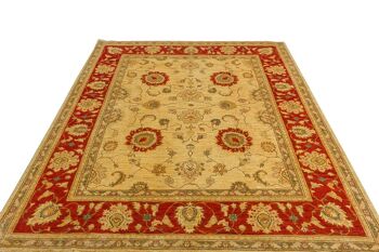 Tapis Afghan Chobi Ziegler 240x197 noué main 200x240 beige, oriental, poils courts 2