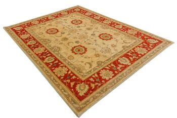 Tapis Afghan Chobi Ziegler 240x197 noué main 200x240 beige, oriental, poils courts 3