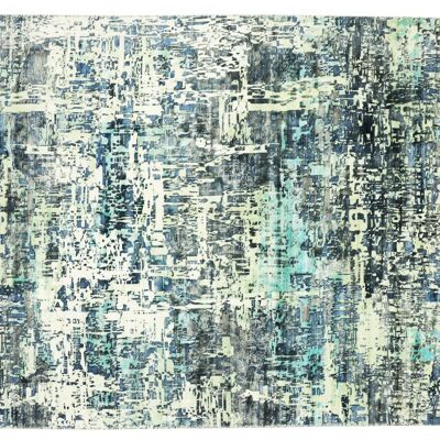 Handloom Vintage 220x160 Hand-Woven Carpet 160x220 Blue Abstract Handwork Orient