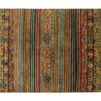 Afghan Khorjin Shaal 188x124 Handgeknüpft Teppich 120x190 Grau Geometrische Muster