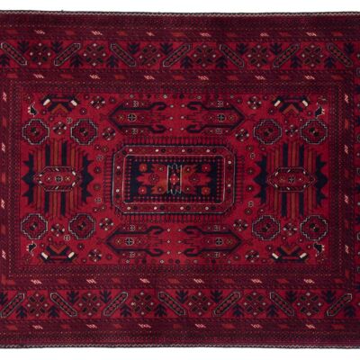 Afghan Belgique Khal Mohammadi 142x100 Handgeknüpft Teppich 100x140 Braun Geometrisch