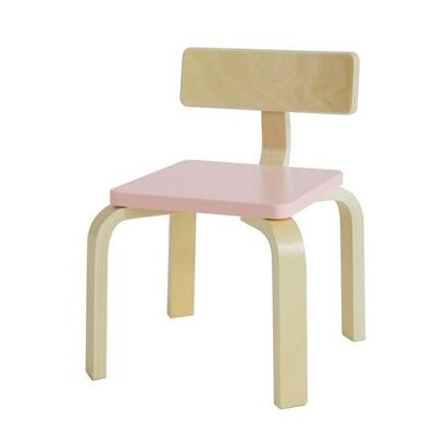 Kinderstoel - Kruk met rugleuning - Roze