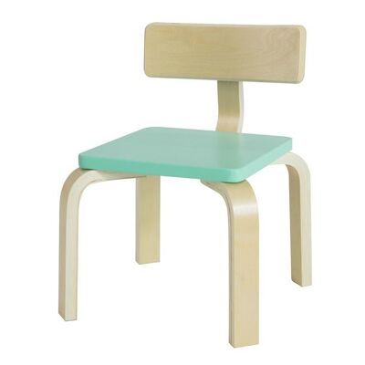 Kinderstoel met rugleuning - Kindvriendelijk en ergonomisch - Krukje - Turquoise