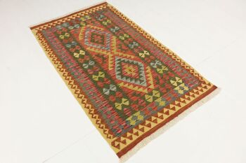 Afghan Maimana Kilim Multicolore 177x110 Tapis tissé à la main 110x180 Multicolore Géométrique 4