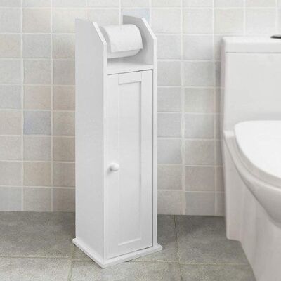 Toiletrolhouder | Badkamermeubel | Toiletborstel | Wit