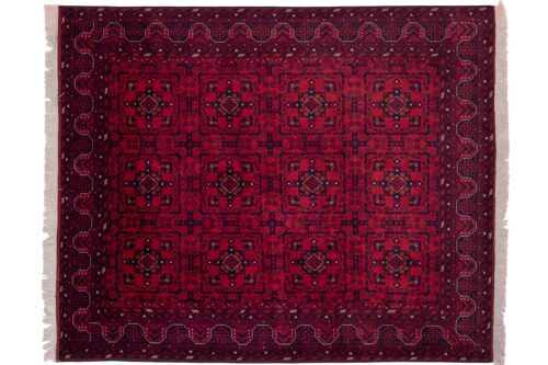 Afghan Belgique Khal Mohammadi 189x154 Handgeknüpft Teppich 150x190 Braun Geometrisch