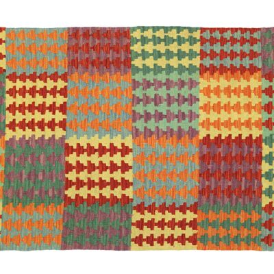 Maimana afgana Kilim colorida 150 x 104 alfombra tejida a mano 100 x 150 trabajo hecho a mano Orient Room