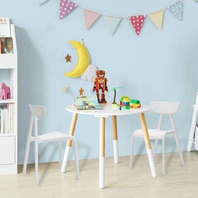 Set van 2 kinderstoelen - 34cm - Wit