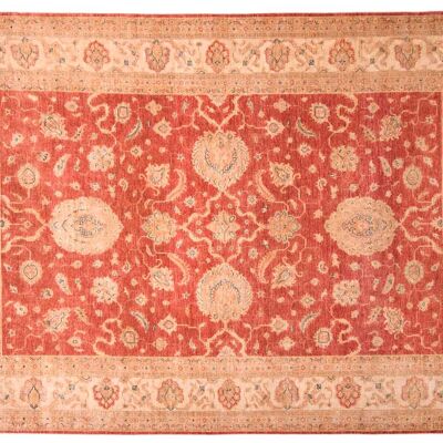 Afghan Feiner Chobi Ziegler 298x211 alfombra anudada a mano 210x300 estampado de flores rojas