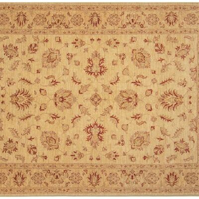 Afghan Chobi Ziegler 238x175 tappeto annodato a mano 180x240 beige, orientale, pelo corto