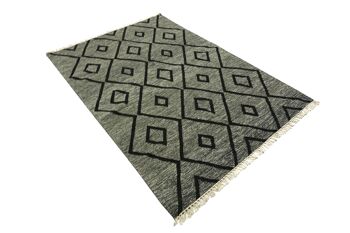 Tapis Kelim 240x170 tissé main 170x240 anthracite motif géométrique travail manuel Orient 3